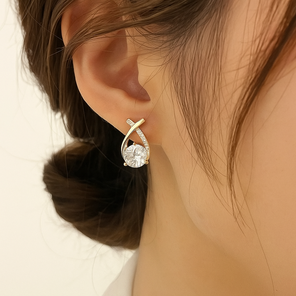 Korean Radiant Twist Studs