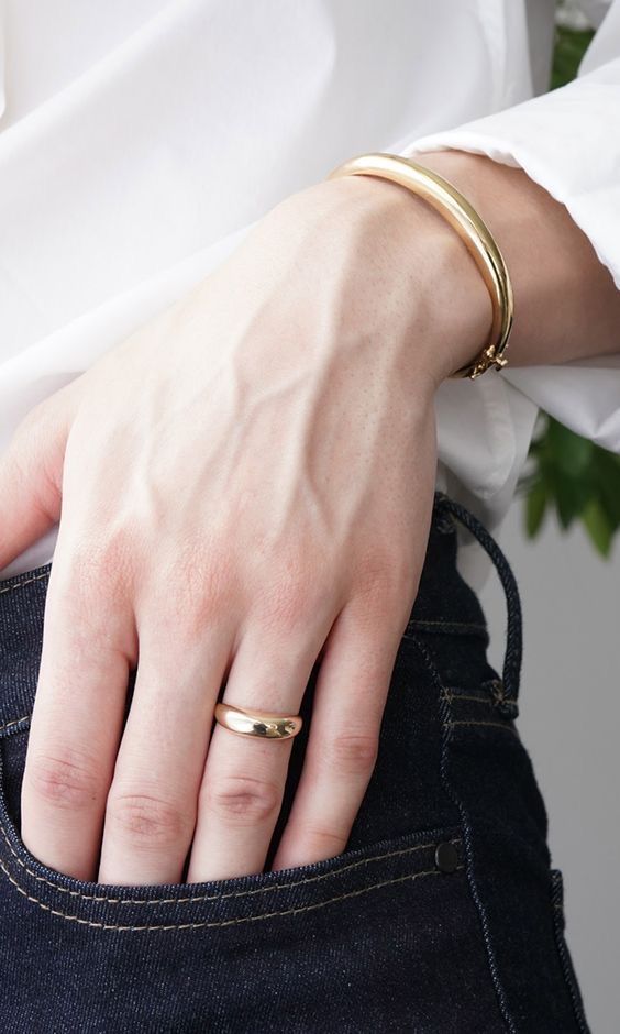 Classic Gold Polished Band Ring