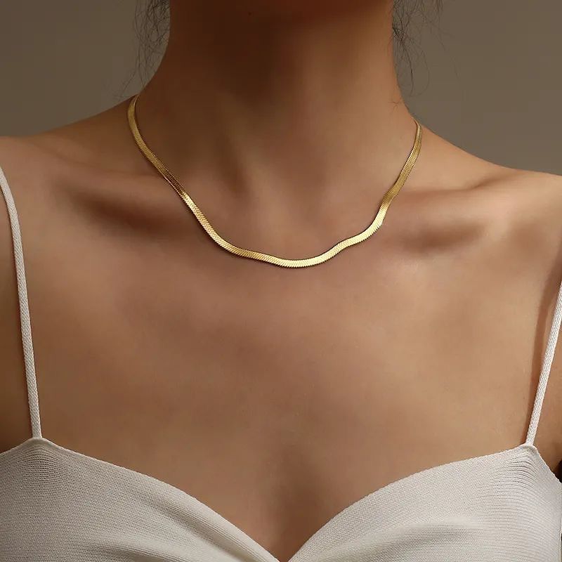 Golden Snake Chain Necklace