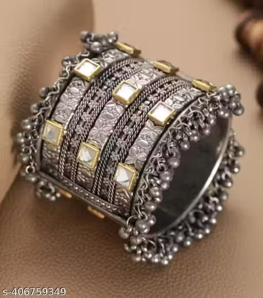 oxidized trending cuff bangles